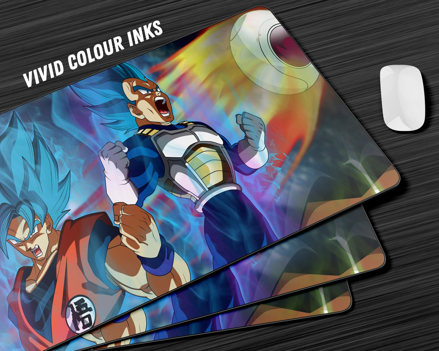 Anime Town Creations Mouse Pad Dragon Ball Goku & Vegeta Super Saiyan Blue Gaming Mouse Pad Accessories - Anime Dragon Ball Gaming Mouse Pad