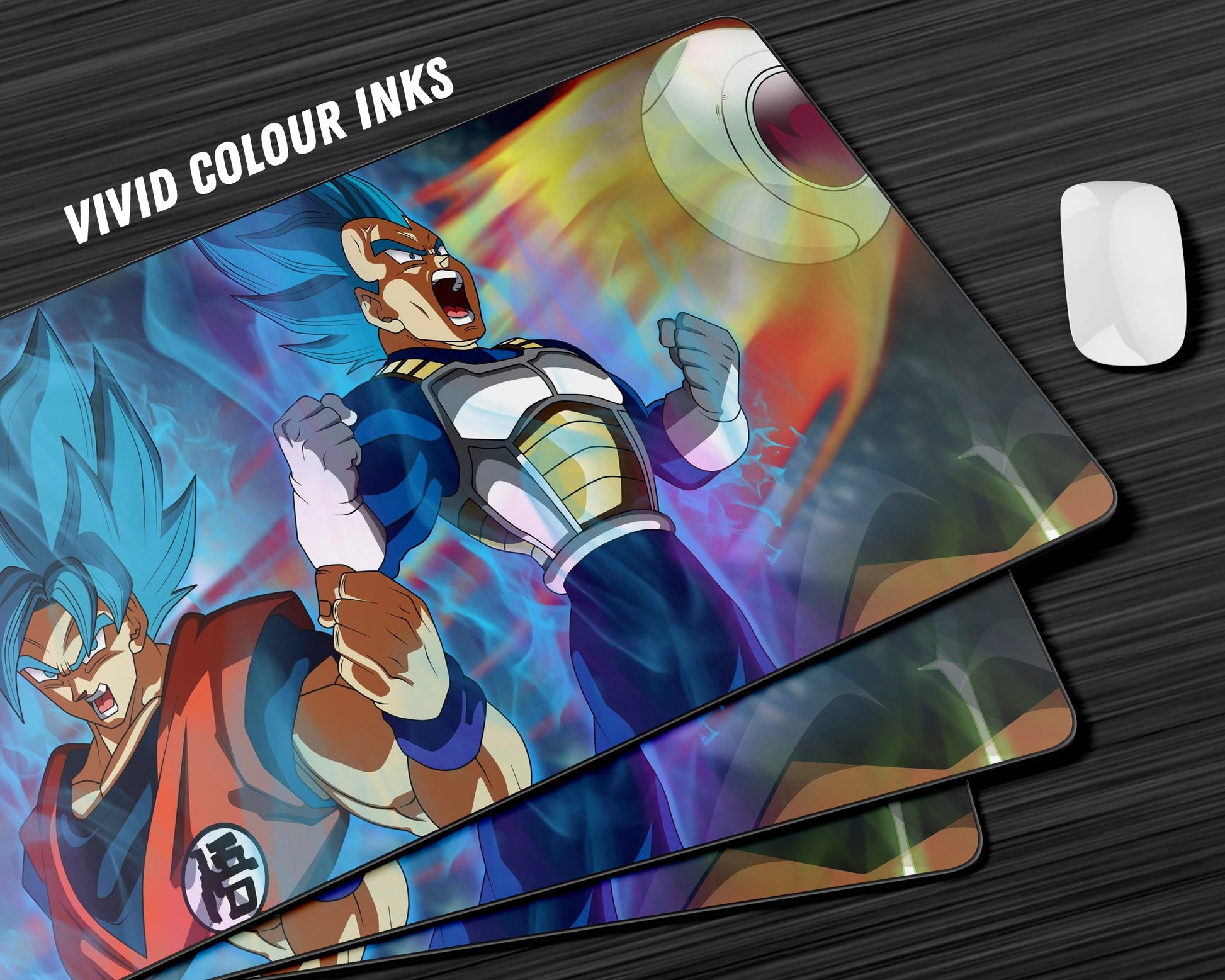 Anime Town Creations Mouse Pad Dragon Ball Goku & Vegeta Super Saiyan Blue Gaming Mouse Pad Accessories - Anime Dragon Ball Gaming Mouse Pad