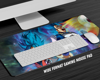 Anime Town Creations Mouse Pad Dragon Ball Goku & Vegeta Super Saiyan Blue Gaming Mouse Pad Accessories - Anime Dragon Ball Gaming Mouse Pad