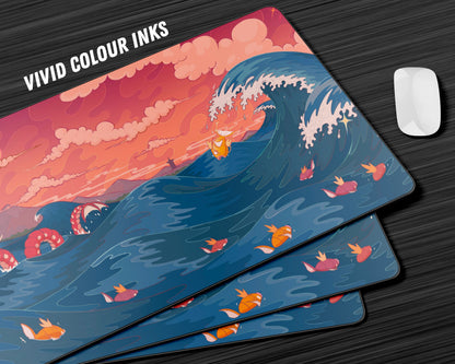 Anime Town Creations Mouse Pad Gyarados Dragon Rage Waves Gaming Mouse Pad Accessories - Anime Pokemon Gaming Mouse Pad
