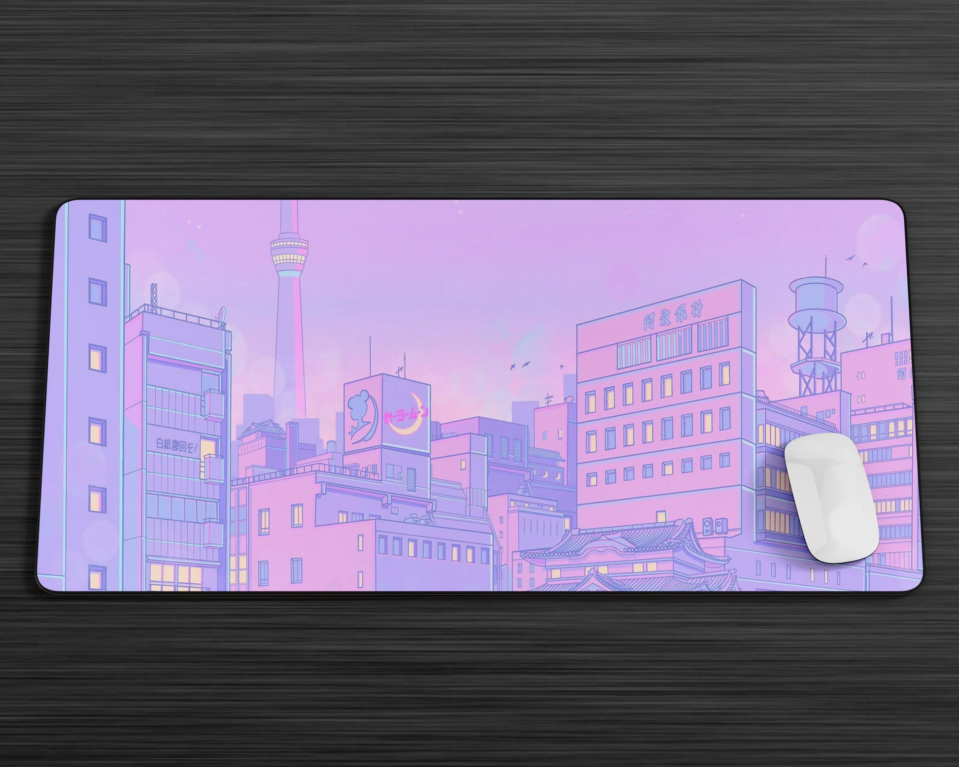 Anime Town Creations Mouse Pad Sailor Moon Pastel City Gaming Mouse Pad Accessories - Anime Bleach Gaming Mouse Pad