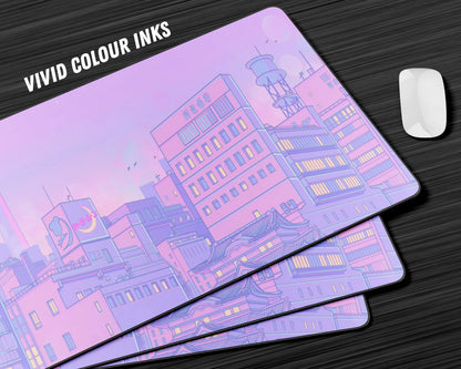 Anime Town Creations Mouse Pad Sailor Moon Pastel City Gaming Mouse Pad Accessories - Anime Bleach Gaming Mouse Pad