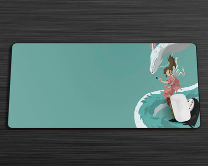 Anime Town Creations Mouse Pad Spirited Away Haku and Chihiro Gaming Mouse Pad Accessories - Anime Bleach Gaming Mouse Pad