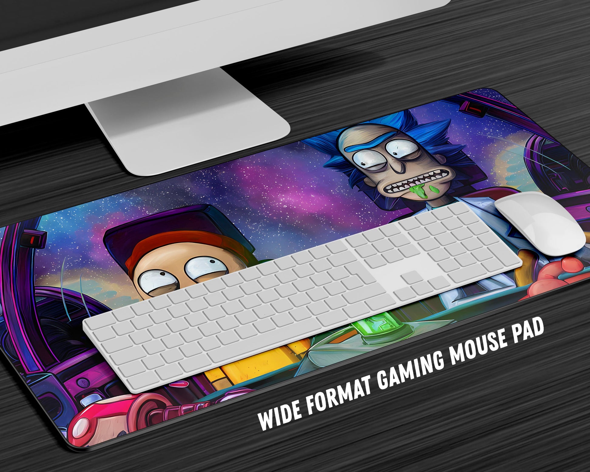 Anime Town Creations Mouse Pad Rick and Morty Spaceship Gaming Mouse Pad Accessories - Anime Rick and Morty Gaming Mouse Pad