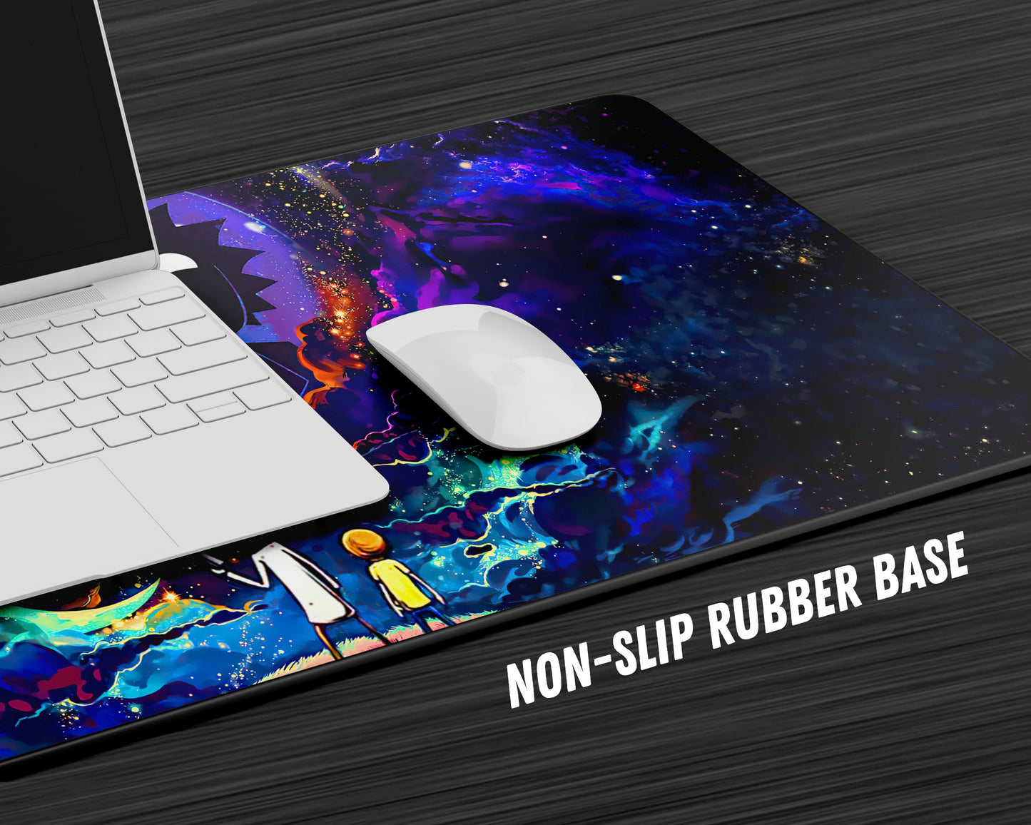 Anime Town Creations Mouse Pad Rick and Morty Space Exploration Gaming Mouse Pad Accessories - Anime Rick and Morty Gaming Mouse Pad