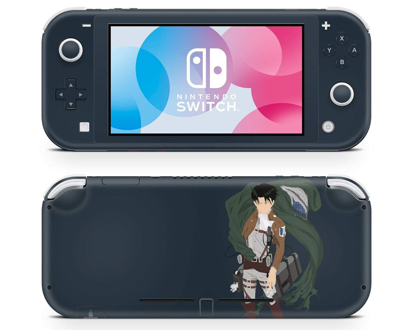 Anime Town Creations Nintendo Switch Lite Attack on Titan Levi Ackerman Navy Vinyl only Skins - Anime Attack on Titan Skin