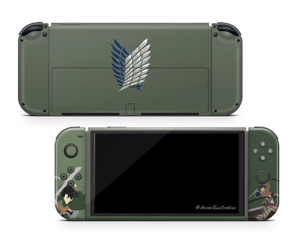 Attack On Titan Survey Corps Switch OLED Skin