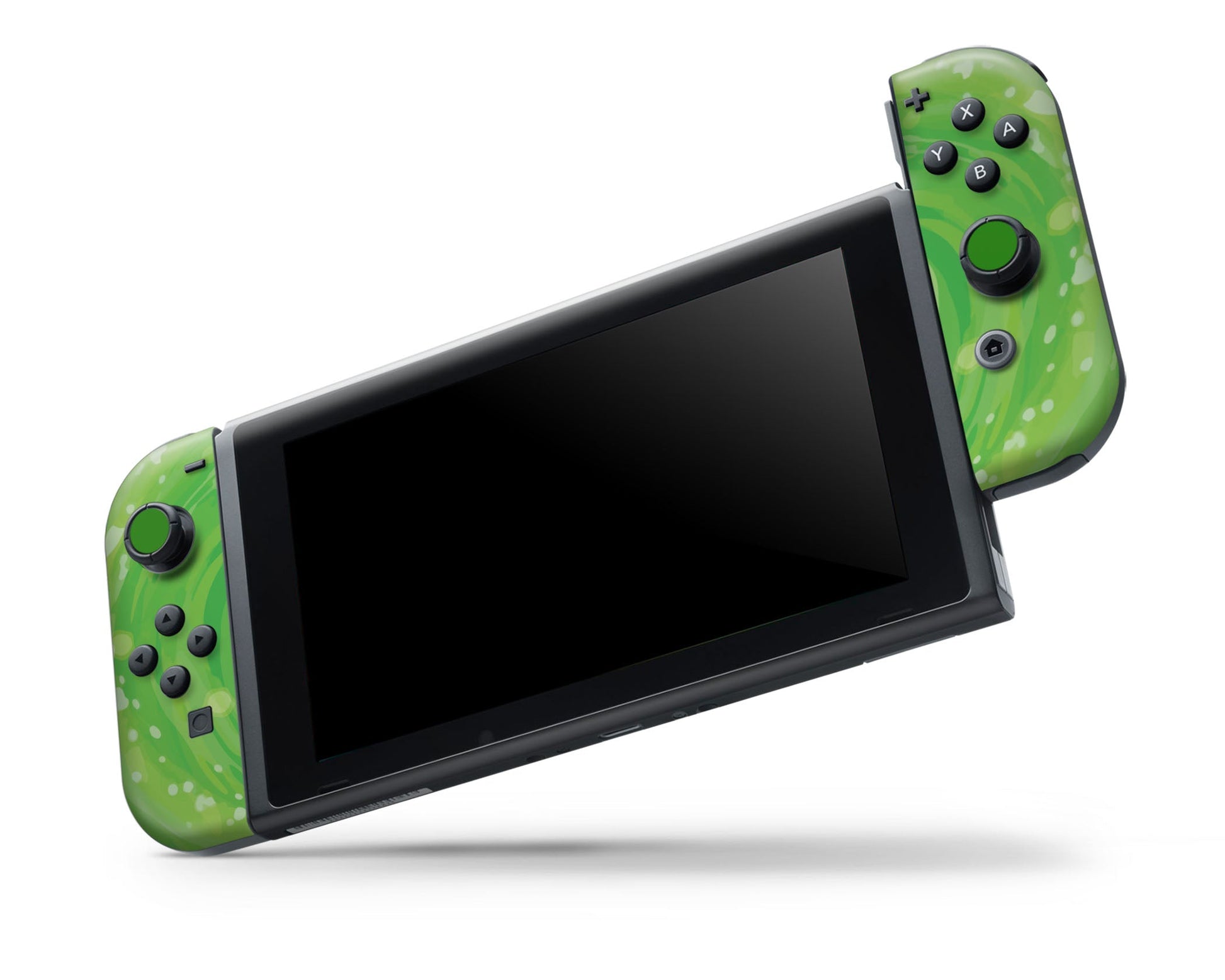Anime Town Creations Nintendo Switch OLED Rick and Morty Portal Time Vinyl only Skins - Anime Rick and Morty Switch OLED Skin