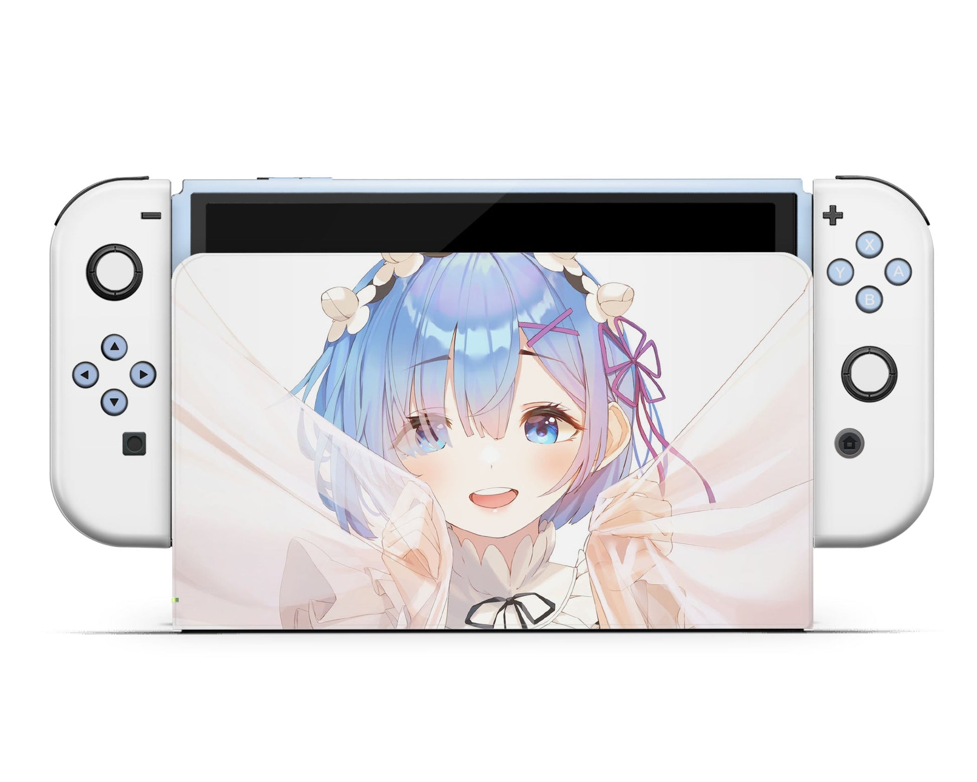 Anime Town Creations Nintendo Switch OLED Darling in the Franxx Rem Vinyl only Skins - Anime Darling in the Franxx Switch OLED Skin