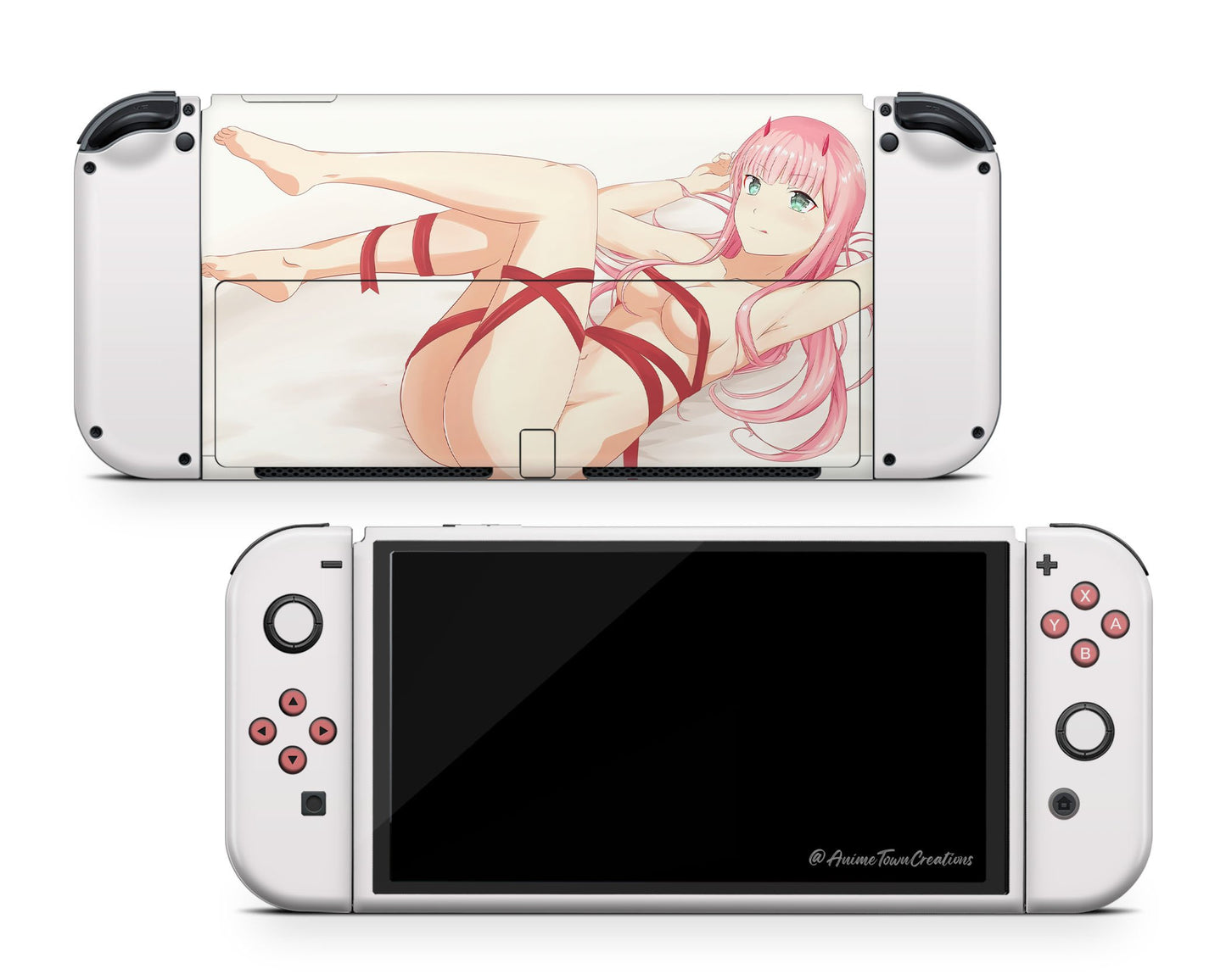 Darling in the Franxx Zero Two Switch OLED Skin