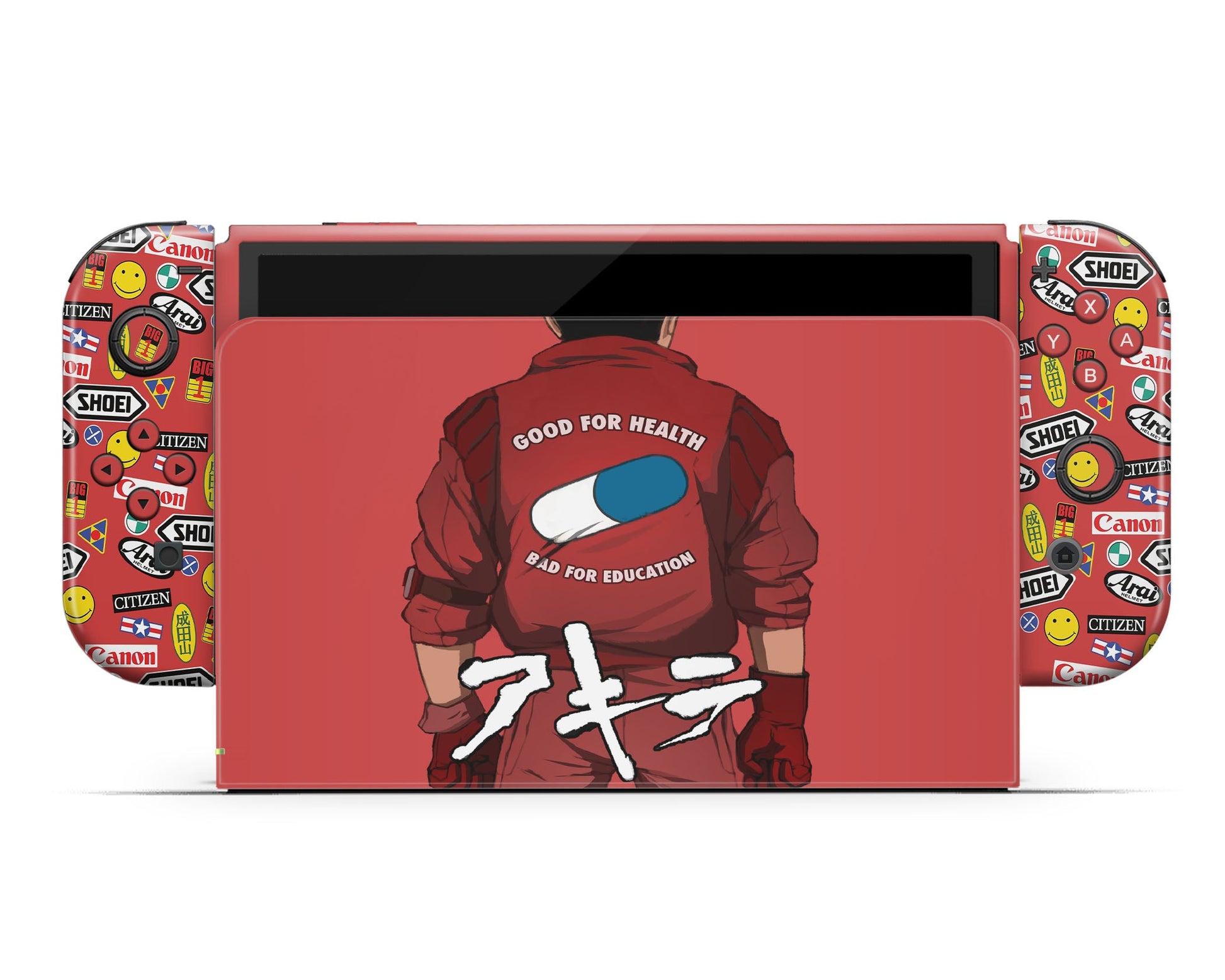 Anime Town Creations Nintendo Switch OLED Akira Classic Biker Vinyl only Skins - Anime My Hero Academia Switch OLED Skin