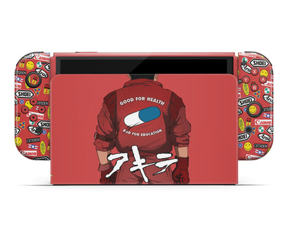 Anime Town Creations Nintendo Switch OLED Akira Classic Biker Vinyl only Skins - Anime My Hero Academia Switch OLED Skin