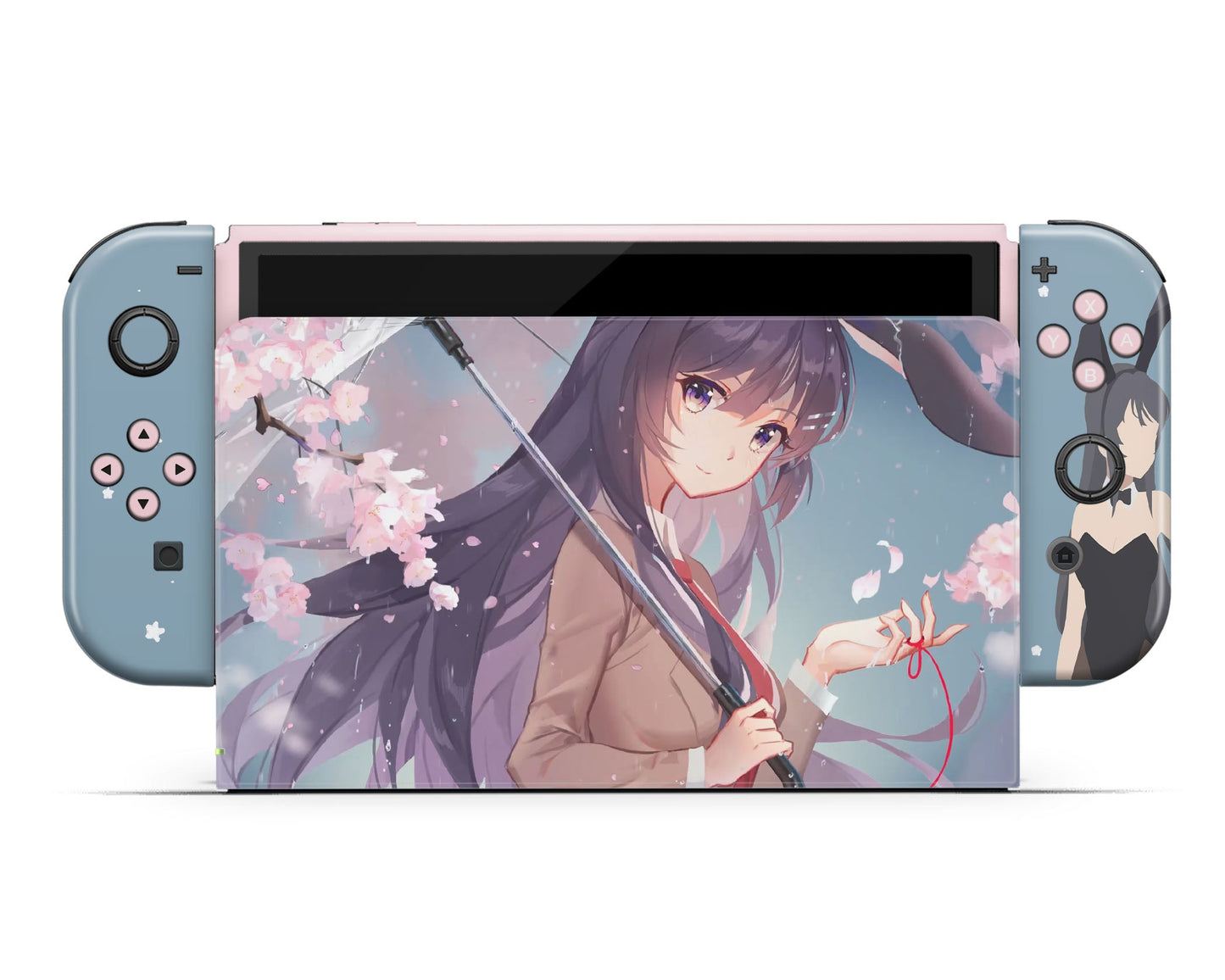 Anime Town Creations Nintendo Switch OLED Bunny Girl Senpai Cute Vinyl only Skins - Anime Rascal Does Not Dream of Bunny Girl Senpai Switch OLED Skin