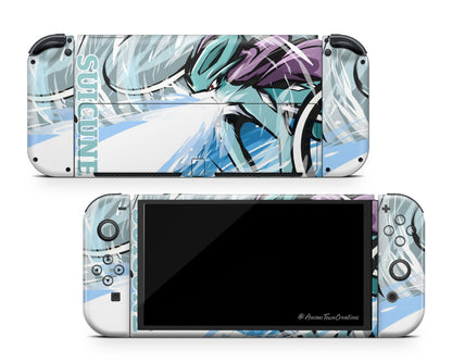 Anime Town Creations Nintendo Switch OLED Pokemon Suicune Vinyl only Skins - Anime Pokemon Switch OLED Skin