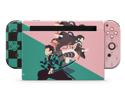 Demon Slayer Tanjiro & Nezuko Nintendo Switch Skin