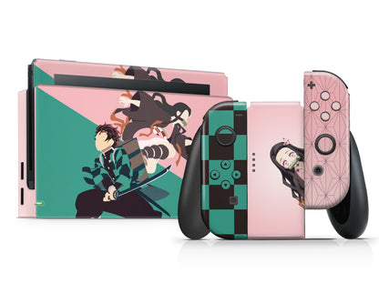 Demon Slayer Tanjiro & Nezuko Nintendo Switch Skin