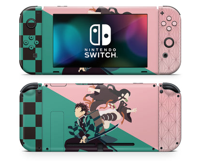 Demon Slayer Tanjiro & Nezuko Nintendo Switch Skin