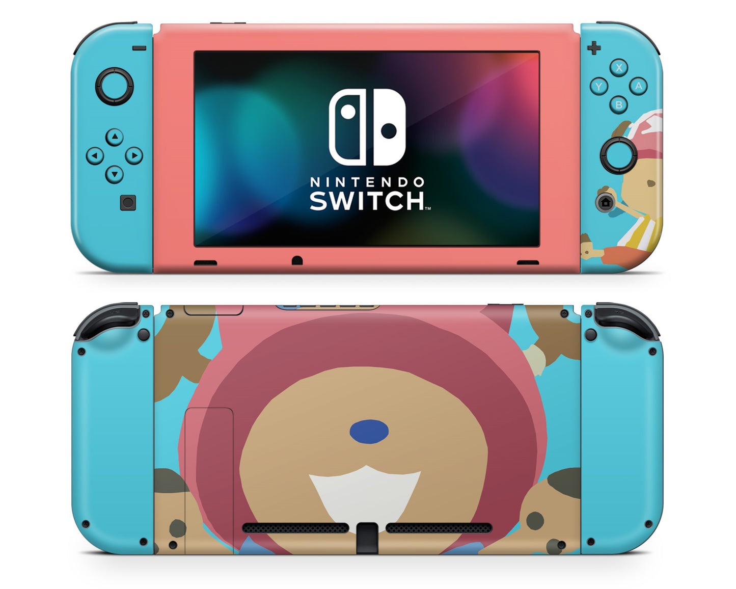 Nintendo Nintendo Switch Cute Chopper One Piece Blue Vinyl +Tempered Glass  Skin Sticker - Anime Vinyl
