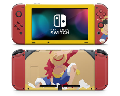 Nintendo Nintendo Switch Luffy One Piece Vinyl +Tempered Glass  Skin Sticker - Anime Vinyl
