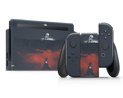 Nintendo Nintendo Switch Attack on Titan Wall Vinyl only  Skin Sticker - Anime Vinyl