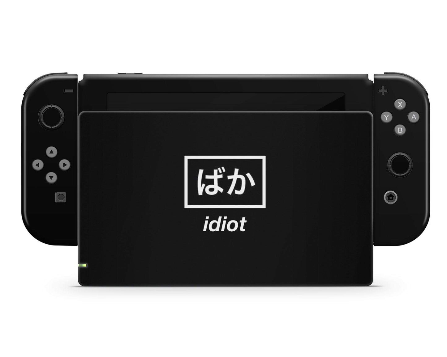 Anime Town Creations Nintendo Switch Idiot Baka Black Vinyl only Skins - Art Quotes Skin