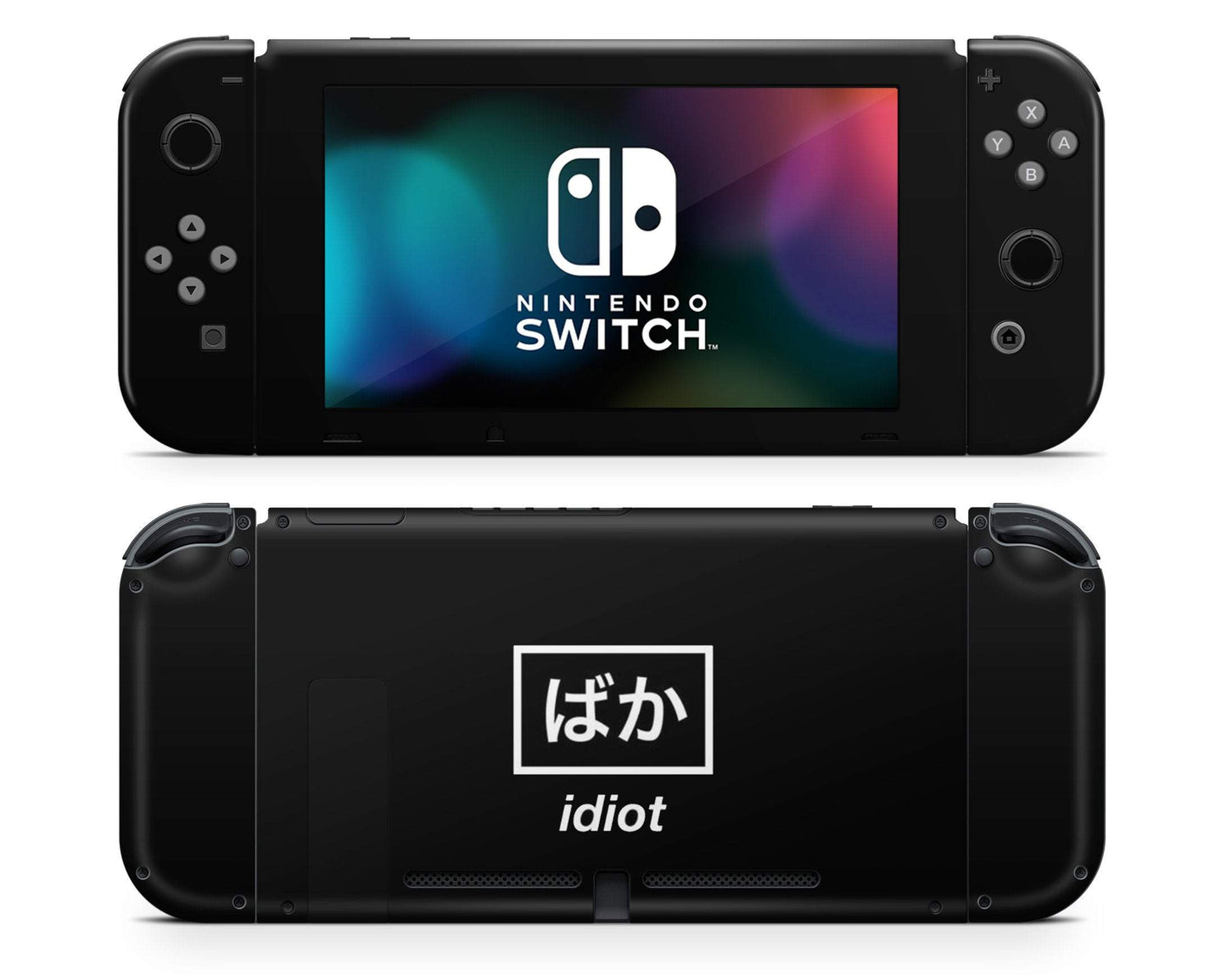 Anime Town Creations Nintendo Switch Idiot Baka Black Vinyl only Skins - Art Quotes Skin