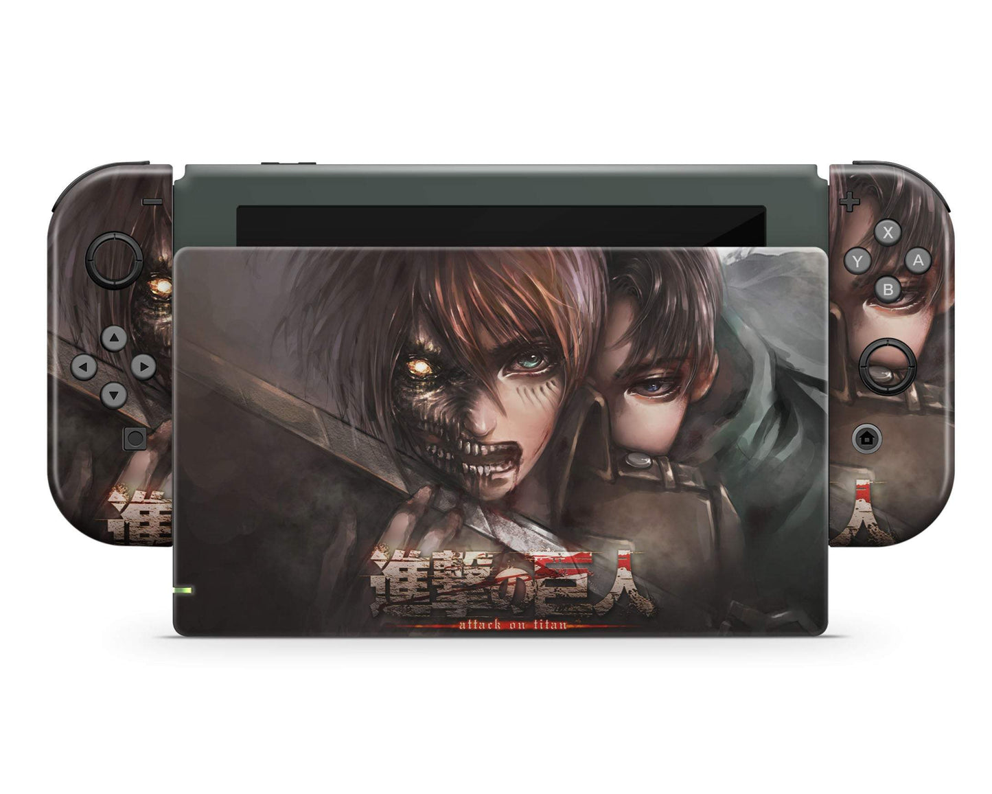 Anime Town Creations Nintendo Switch Attack on Titan Eren & Levi Artistic Vinyl only Skins - Anime Attack on Titan Skin