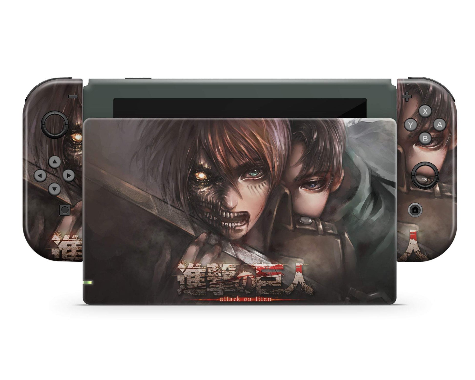 Anime Town Creations Nintendo Switch Attack on Titan Eren & Levi Artistic Vinyl only Skins - Anime Attack on Titan Skin