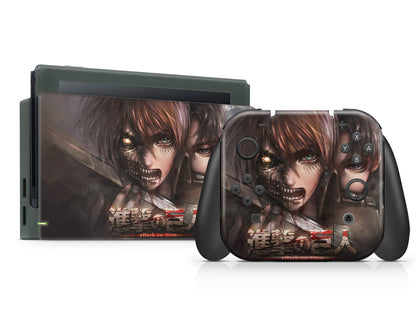Attack on Titan Eren & Levi Artistic Nintendo Switch Skin