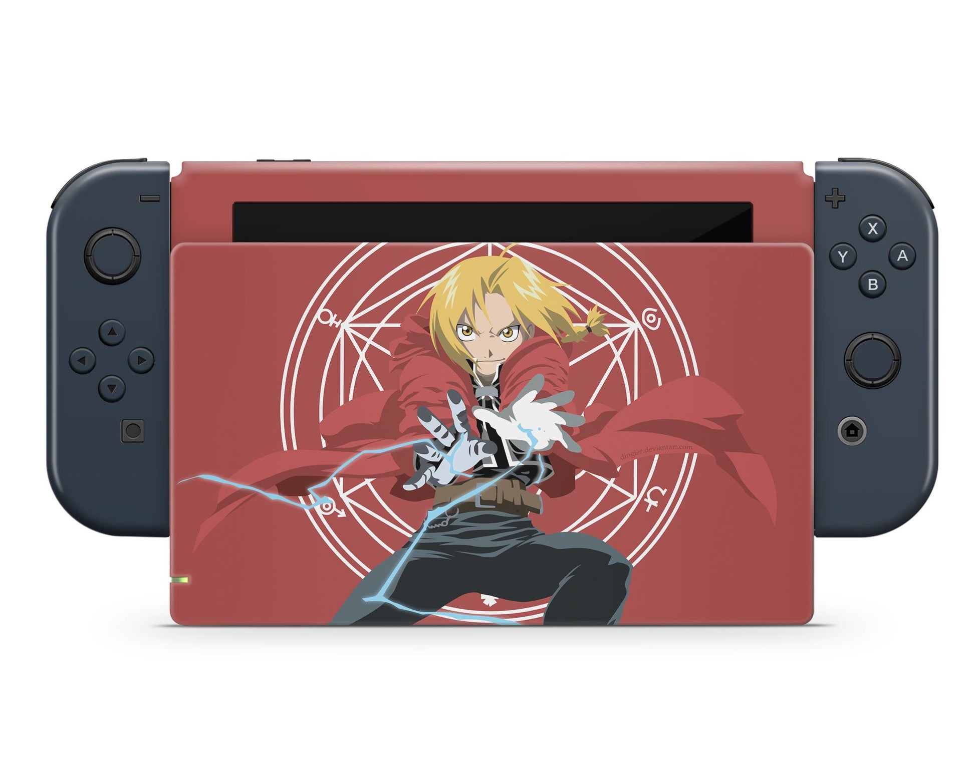 Anime Town Creations Nintendo Switch Full Metal Alchemist Edward & Alphonse Minimalist Vinyl only Skins - Anime Full Metal Alchemist Skin