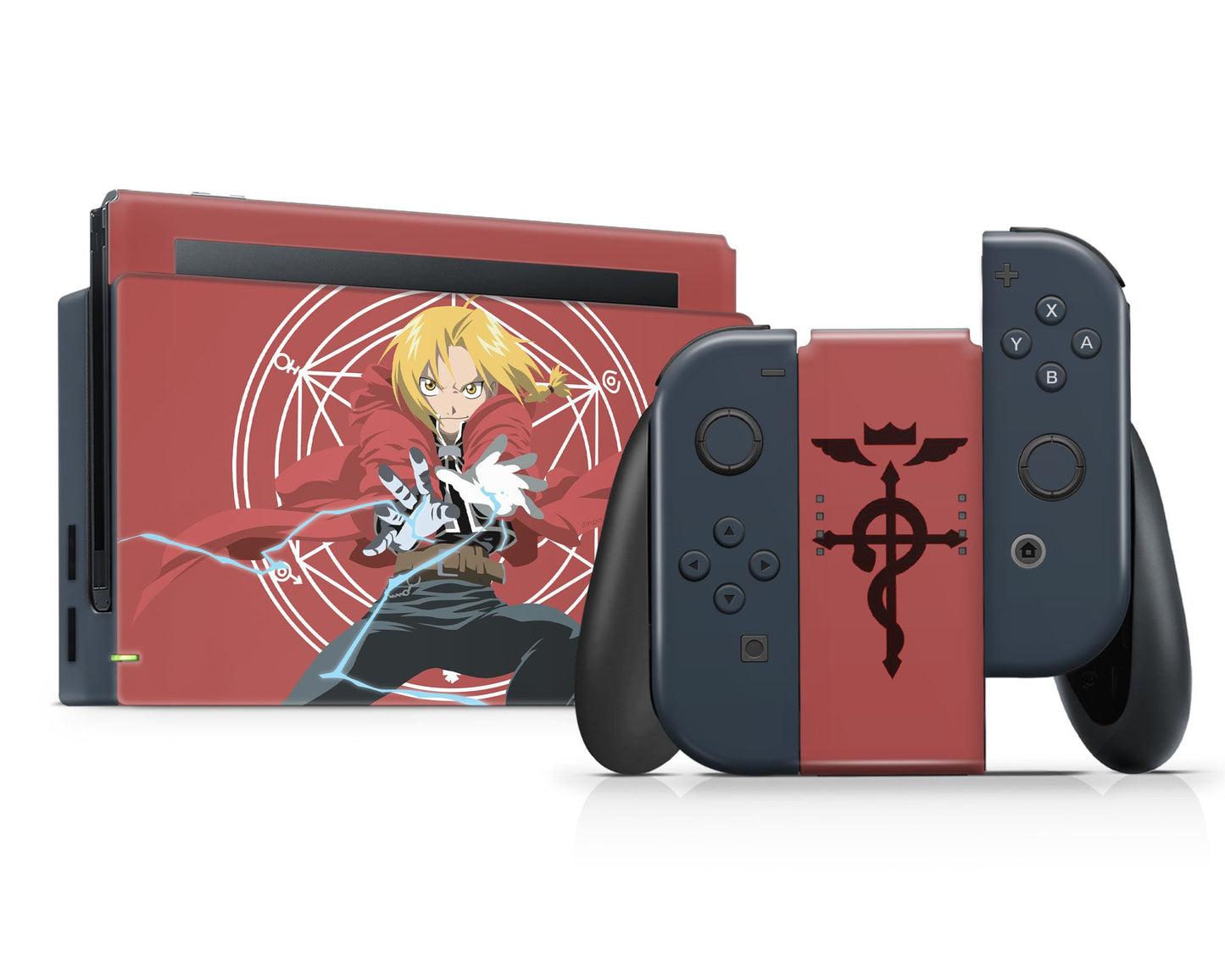 Full Metal Alchemist Edward & Alphonse Minimalist Nintendo Switch Skin