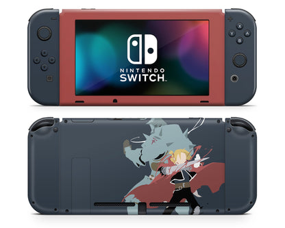 Full Metal Alchemist Edward & Alphonse Minimalist Nintendo Switch Skin