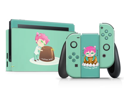 Disastrous Life of Saiki K Coffee Jelly Nintendo Switch Skin
