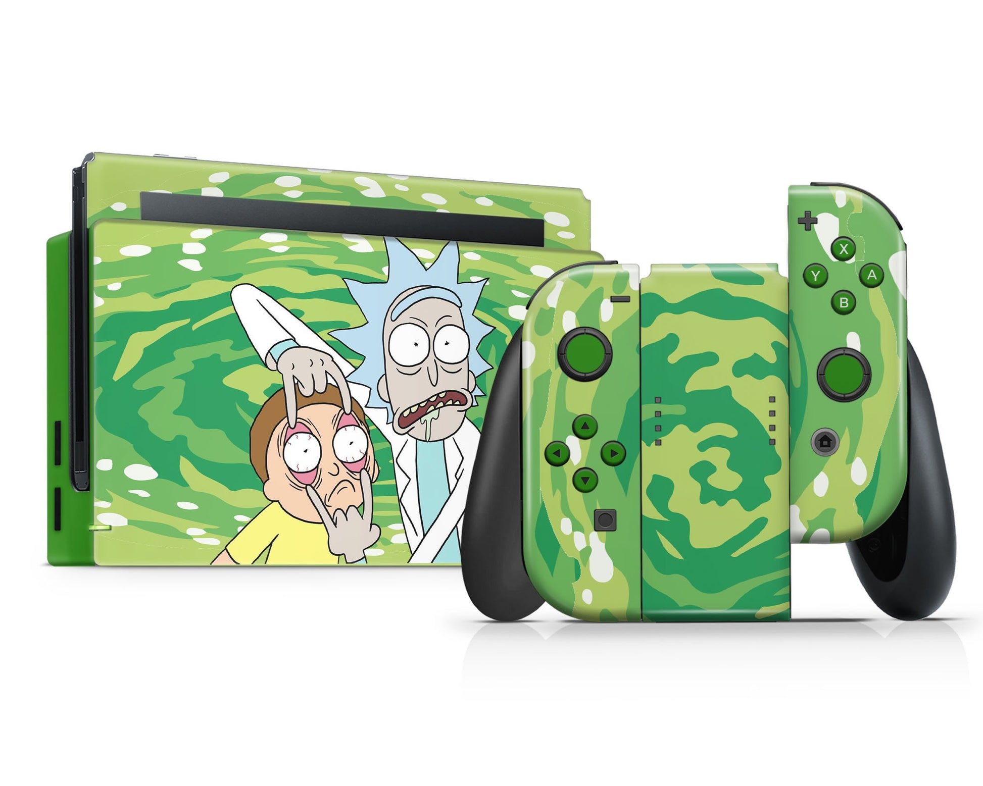 Anime Town Creations Nintendo Switch Rick and Morty Open Your Eyes Morty Vinyl only Skins - Anime Rick and Morty Skin