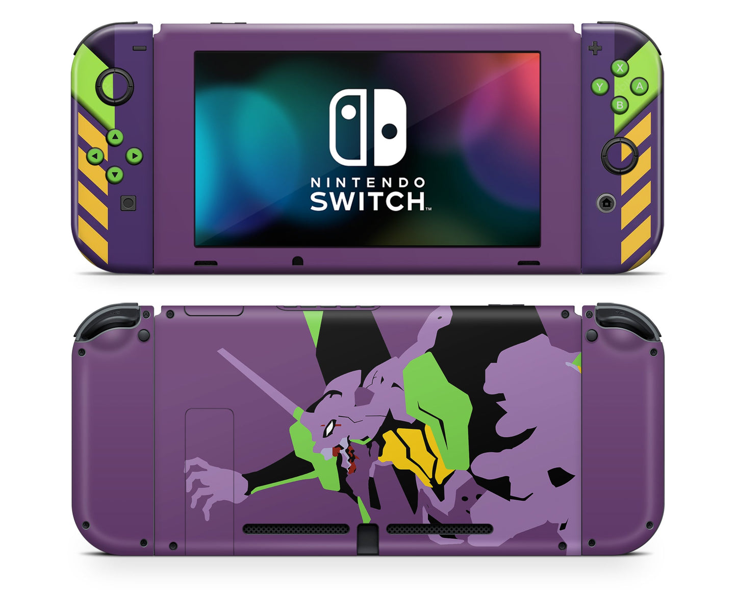 Anime Town Creations Nintendo Switch Neon Evangelion Genesis Unit 01 Vinyl only Skins - Anime Neon Evangelion Genesis Switch Skin