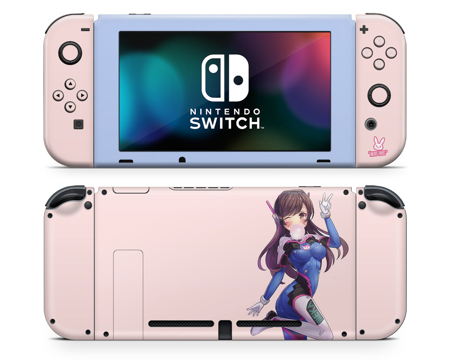 Anime Town Creations Nintendo Switch Overwatch D.VA Vinyl only Skins - Anime Overwatch Switch Skin