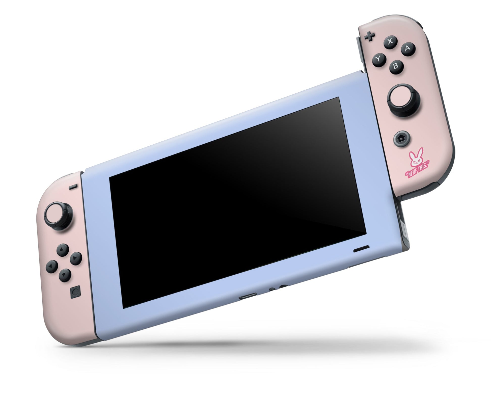 Anime Town Creations Nintendo Switch Overwatch D.VA Vinyl +Tempered Glass Skins - Anime Overwatch Switch Skin