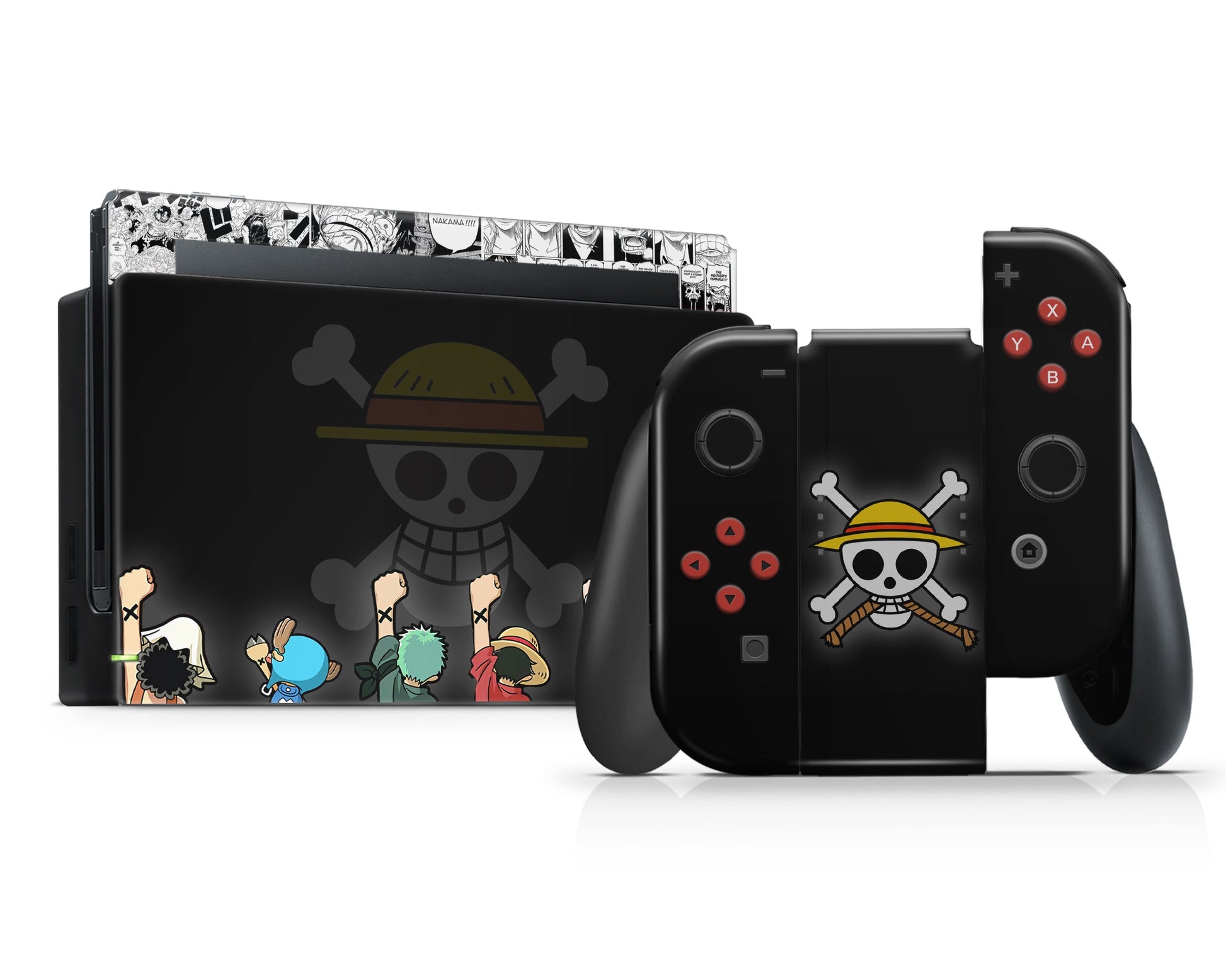 Anime Town Creations Nintendo Switch One Piece Strawhat Pirates Gang Vinyl only Skins - Anime One Piece Switch Skin