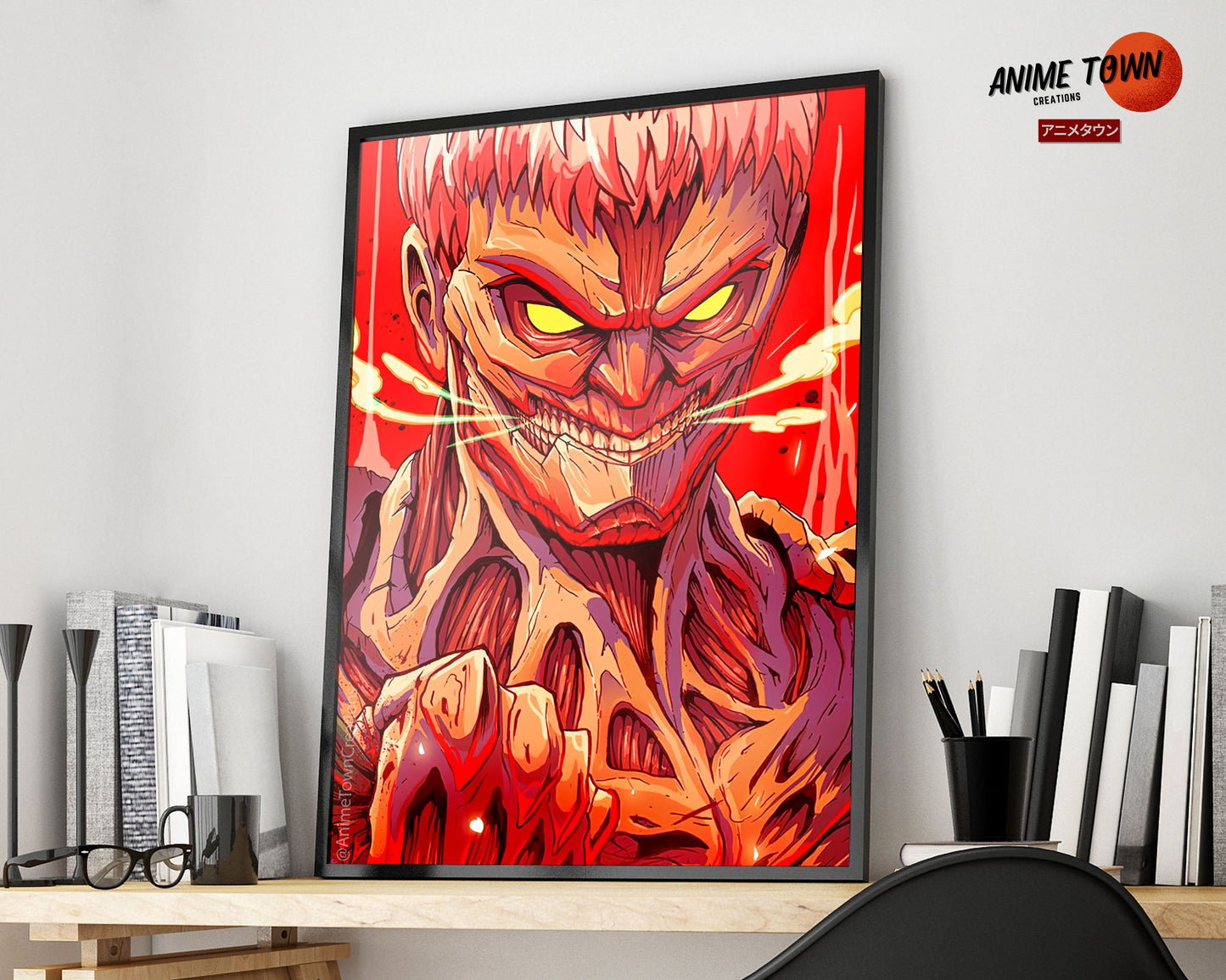 Anime Town Creations Poster Attack on Titan Armored Titan 5" x 7" Home Goods - Anime Attack on Titan Poster