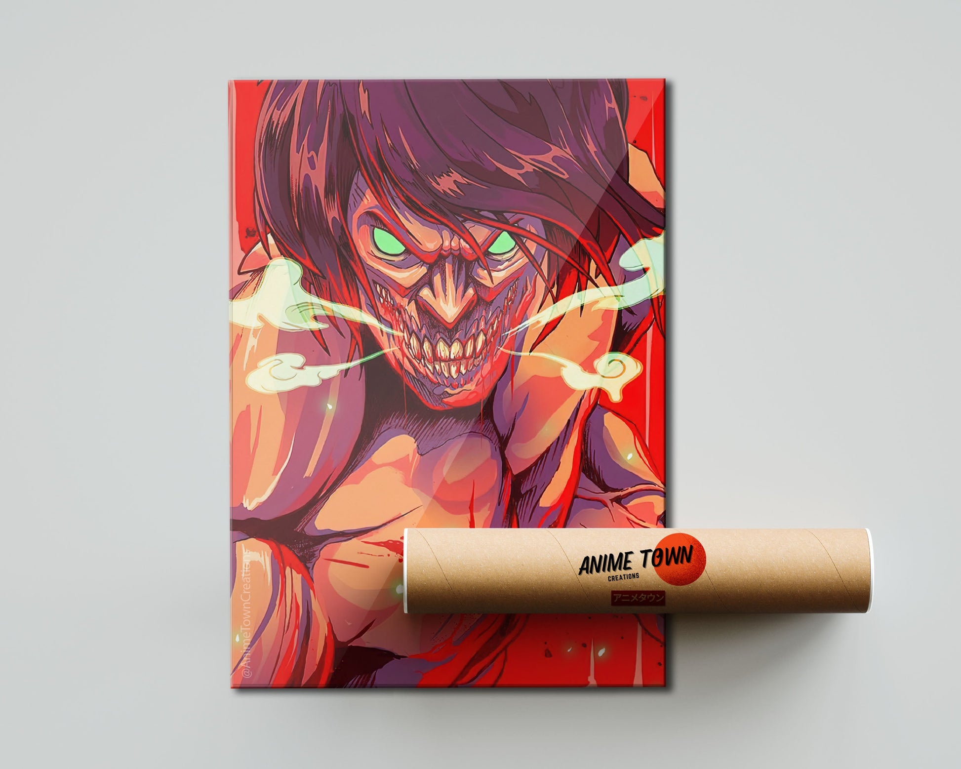 Anime Town Creations Poster Attack on Titan Attack Titan 5" x 7" Home Goods - Anime Attack on Titan Poster