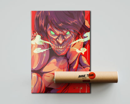 Anime Town Creations Poster Attack on Titan Attack Titan 5" x 7" Home Goods - Anime Attack on Titan Poster
