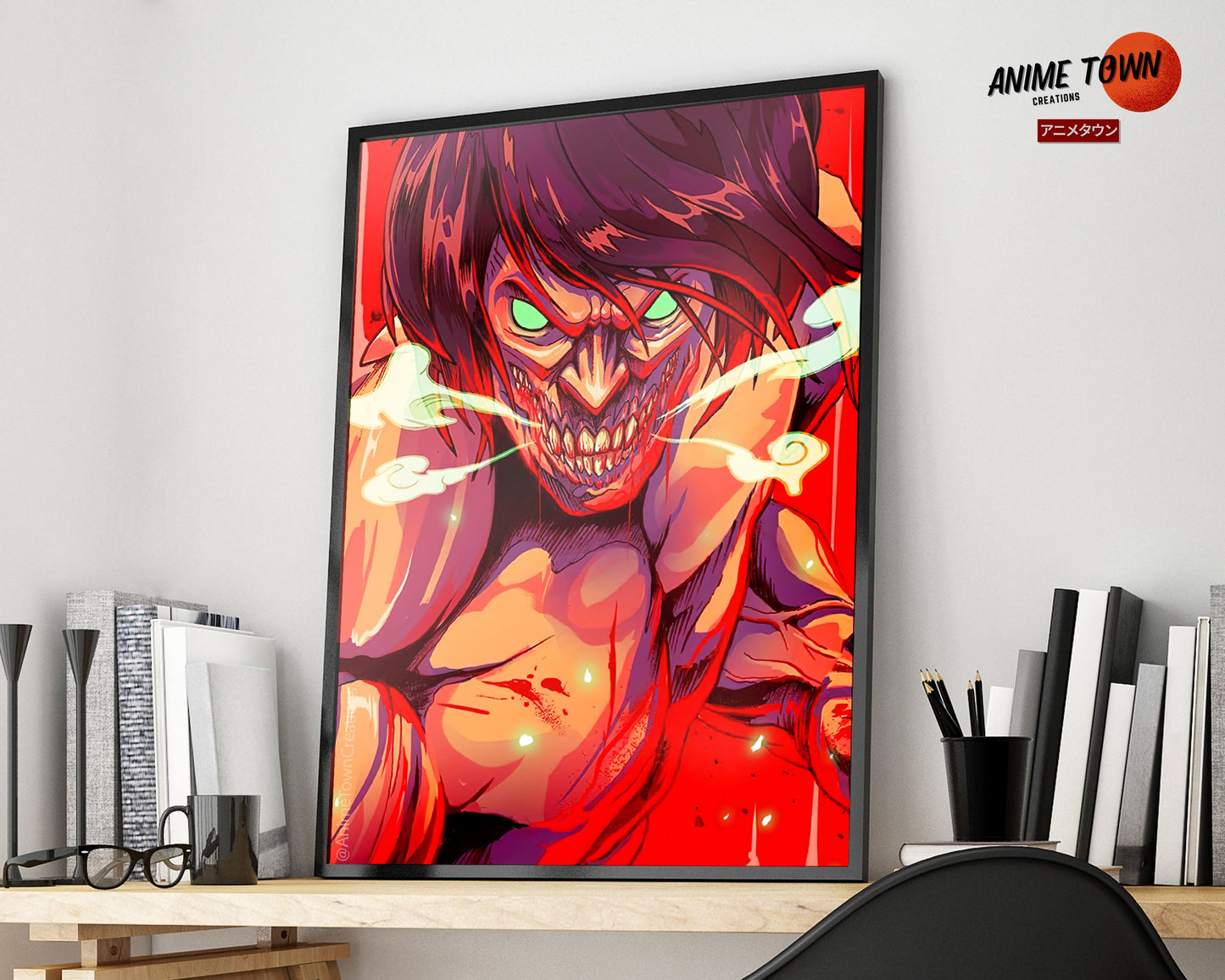 Anime Town Creations Poster Attack on Titan Attack Titan 5" x 7" Home Goods - Anime Attack on Titan Poster
