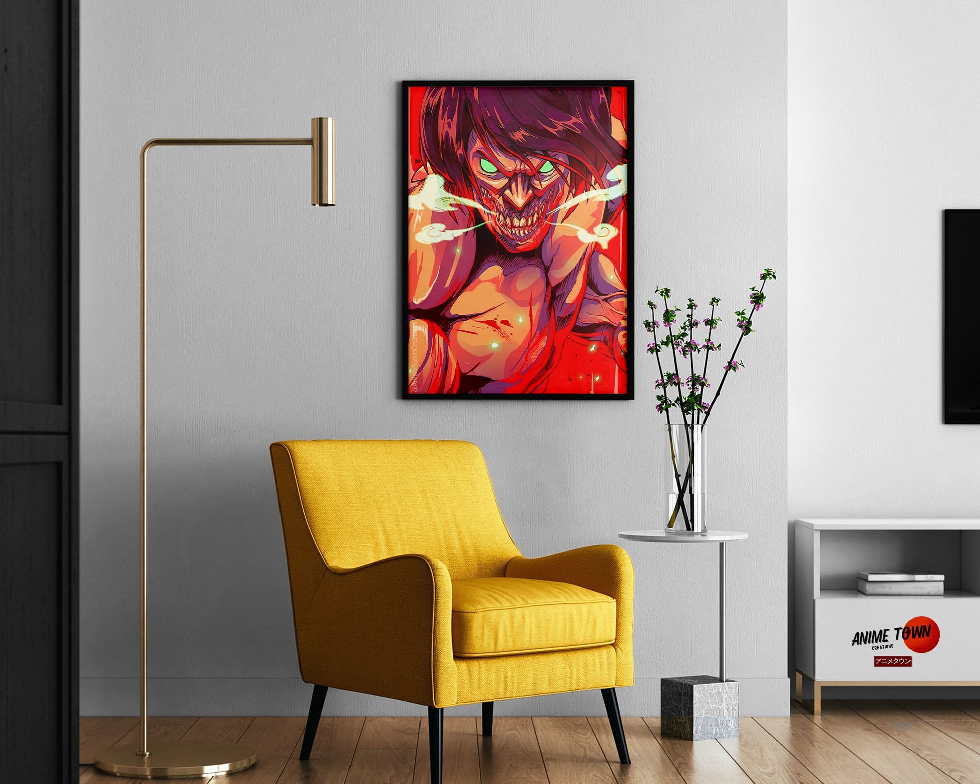 Anime Town Creations Poster Attack on Titan Attack Titan 11" x 17" Home Goods - Anime Attack on Titan Poster