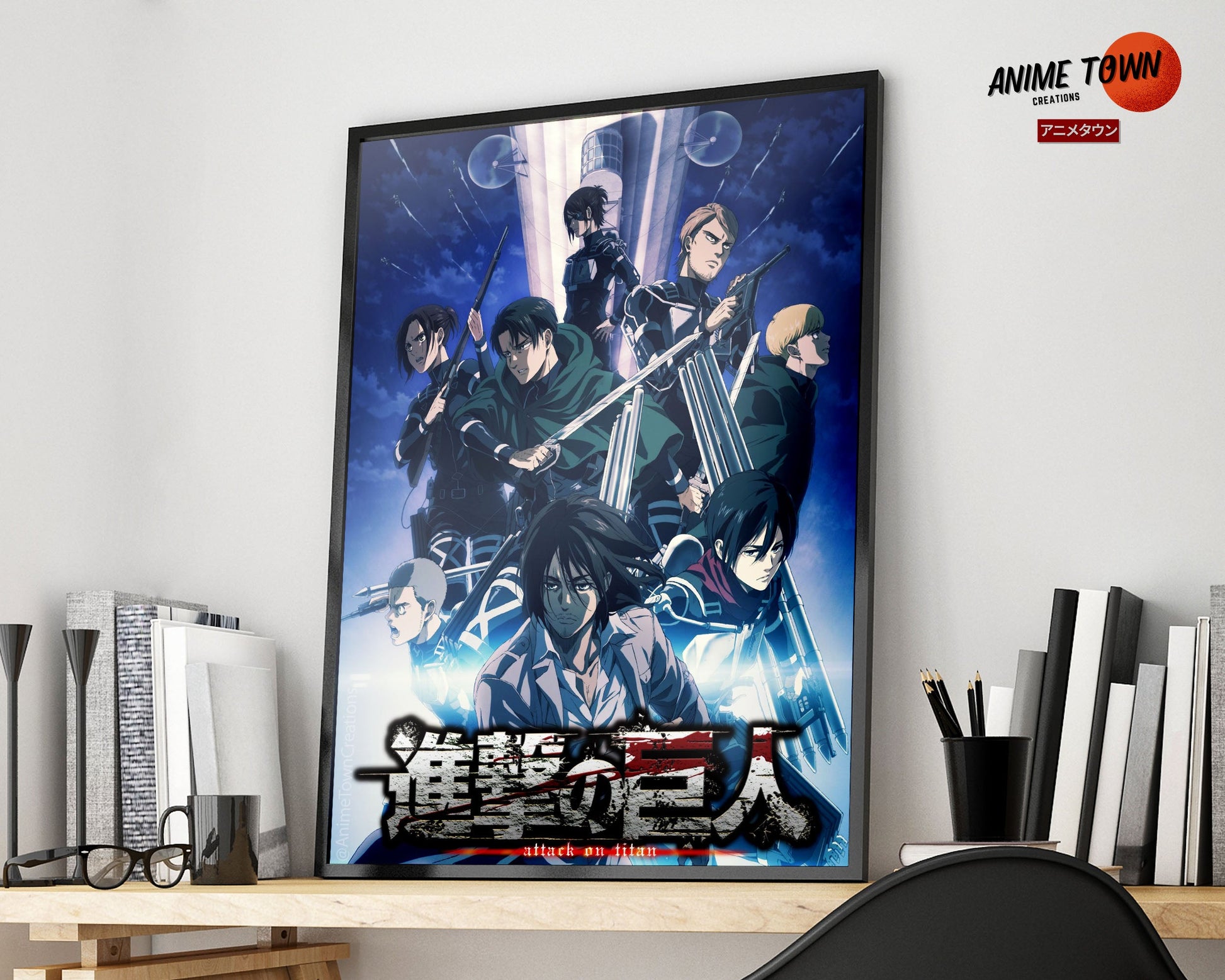 Anime Town Creations Poster Attack on Titan The Final Season 5" x 7" Home Goods - Anime Attack on Titan Poster