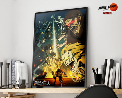Anime Town Creations Poster Attack on Titan Season 4 5" x 7" Home Goods - Anime Attack on Titan Poster
