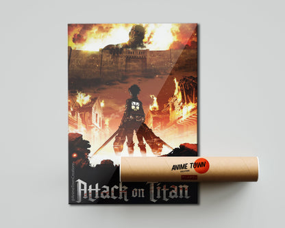 Anime Town Creations Poster Attack on Titan Wall 5" x 7" Home Goods - Anime Attack on Titan Poster