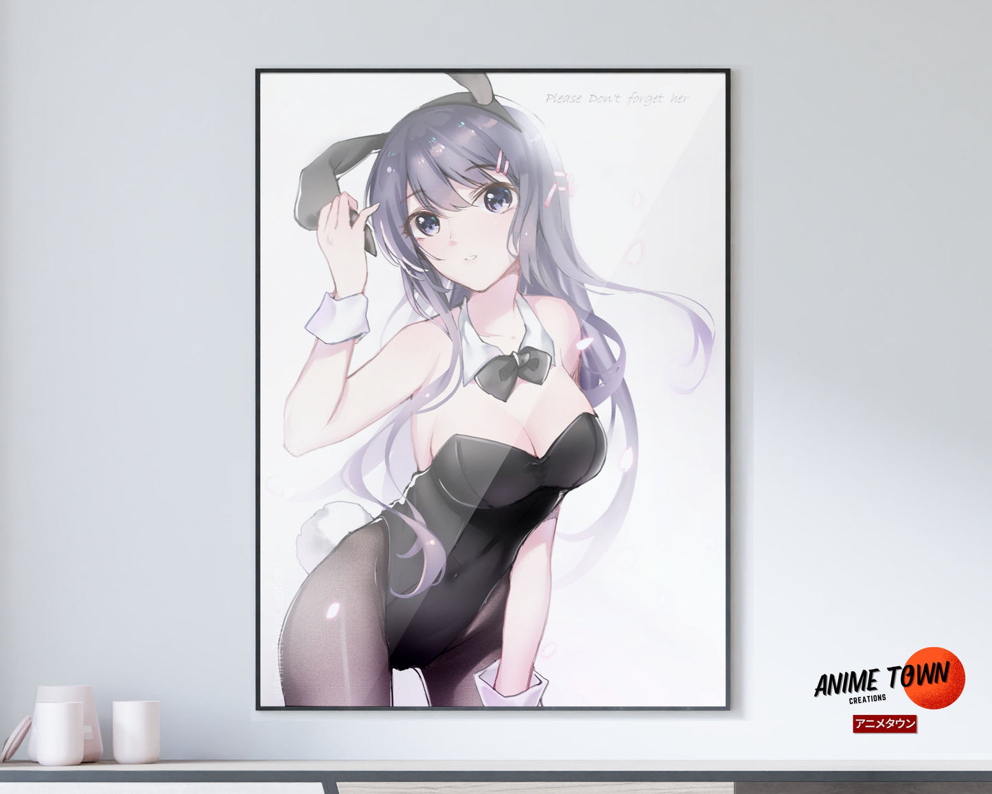 Anime Town Creations Poster Bunny Girl Senpai Please Don't Forget Me 11" x 17" Home Goods - Anime Rascal Does Not Dream of Bunny Girl Senpai Poster