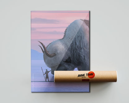 Anime Town Creations Poster Avatar Aang and Appa 5" x 7" Home Goods - Anime Avatar Poster