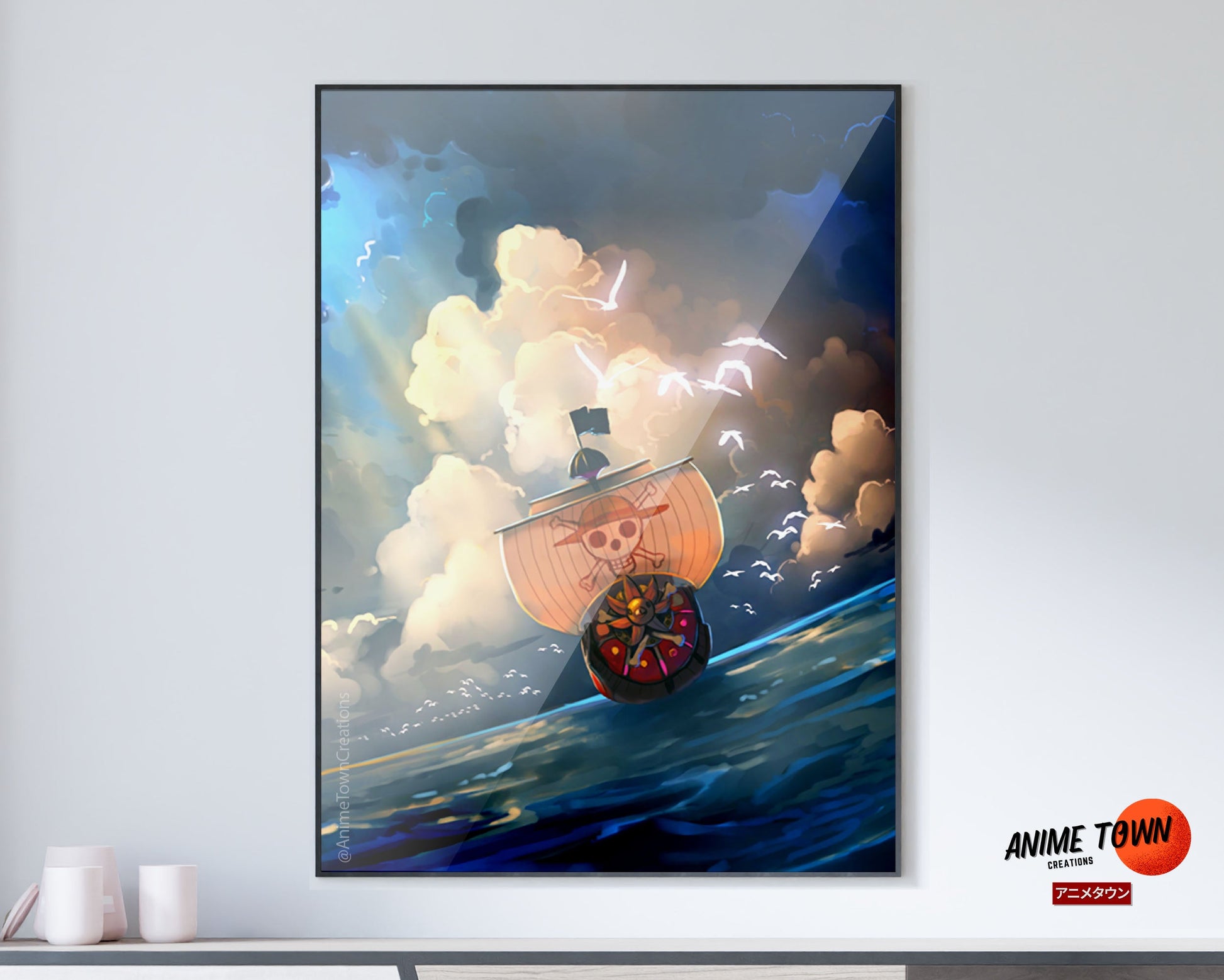Anime Town Creations Poster One Piece Thousand Sunny 11" x 17" Home Goods - Anime One Piece Poster