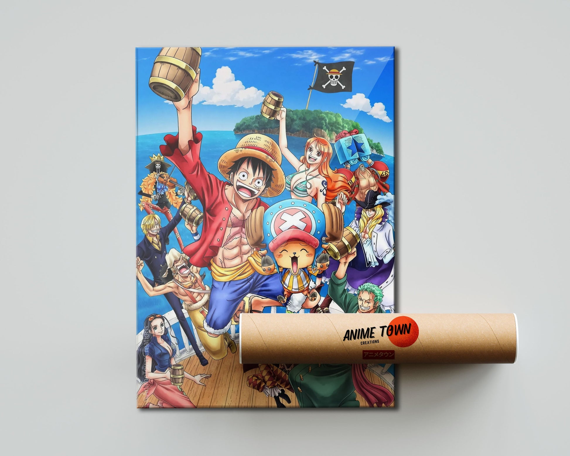 Anime Town Creations Poster One Piece Strawhat Pirates 5" x 7" Home Goods - Anime One piece Poster